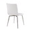 Mason Contemporary Upholstered Chair in Brushed Stainless Steel and White Faux Leather by LumiSource - Set of 2 B202P223613