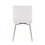 Mason Contemporary Upholstered Chair in Brushed Stainless Steel and White Faux Leather by LumiSource - Set of 2 B202P223613