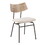 Walker Mid-Century Modern Chair in Brown Metal, Cream Noise Fabric, and White Washed Wood by LumiSource - Set of 2 B202P223684