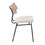 Walker Mid-Century Modern Chair in Brown Metal, Cream Noise Fabric, and White Washed Wood by LumiSource - Set of 2 B202P223684