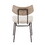 Walker Mid-Century Modern Chair in Brown Metal, Cream Noise Fabric, and White Washed Wood by LumiSource - Set of 2 B202P223684