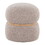 Cinch Contemporary Pouf Ottoman in Beige Fabric and Natural Wood by LumiSource B202P223712