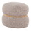 Cinch Contemporary Pouf Ottoman in Beige Fabric and Natural Wood by LumiSource B202P223712