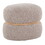 Cinch Contemporary Pouf Ottoman in Beige Fabric and Natural Wood by LumiSource B202P223712