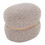 Cinch Contemporary Pouf Ottoman in Beige Fabric and Natural Wood by LumiSource B202P223712