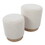 Marla Contemporary Nesting Ottoman Set in Natural Wood and Cream Fabric by LumiSource B202P223737