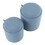 Tray Contemporary Nesting Ottoman Set in Blue Fabric and Natural Wood by LumiSource B202P223748