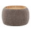 Tray Pouf Contemporary Ottoman in Natural Wood and Brown Fabric by LumiSource B202P223753