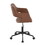 Margarite Contemporary Task Chair in Black Metal and Brown Faux Leather by LumiSource B202P223916