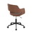 Margarite Contemporary Task Chair in Black Metal and Brown Faux Leather by LumiSource B202P223916