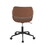 Margarite Contemporary Task Chair in Black Metal and Brown Faux Leather by LumiSource B202P223916