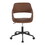 Margarite Contemporary Task Chair in Black Metal and Brown Faux Leather by LumiSource B202P223916