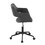 Margarite Contemporary Task Chair in Black Metal and Grey Faux Leather by LumiSource B202P223918