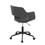 Margarite Contemporary Task Chair in Black Metal and Grey Faux Leather by LumiSource B202P223918