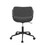 Margarite Contemporary Task Chair in Black Metal and Grey Faux Leather by LumiSource B202P223918