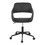 Margarite Contemporary Task Chair in Black Metal and Grey Faux Leather by LumiSource B202P223918