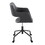 Margarite Contemporary Adjustable Office Chair in Black Metal and Black Faux Leather by LumiSource B202P223949