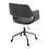 Margarite Contemporary Adjustable Office Chair in Black Metal and Black Faux Leather by LumiSource B202P223949