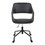 Margarite Contemporary Adjustable Office Chair in Black Metal and Black Faux Leather by LumiSource B202P223949