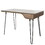 Avery Mid-Century Modern Desk in Walnut Wood, Clear Glass, and Black Metal by LumiSource B202P223956