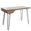 Avery Mid-Century Modern Desk in Walnut Wood, Clear Glass, and Black Metal by LumiSource B202P223956