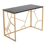 Constellation Contemporary Desk in Gold Metal and Black Wood by LumiSource B202P223959