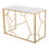 Constellation Contemporary Desk in Gold Metal and White Wood by LumiSource B202P223960