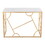 Constellation Contemporary Desk in Gold Metal and White Wood by LumiSource B202P223960