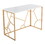 Constellation Contemporary Desk in Gold Metal and White Wood by LumiSource B202P223960