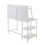 Geo Shelf Contemporary Desk in White Steel and White Wood by LumiSource B202P223963