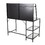 Geo Tier Contemporary Desk in Black Metal and Clear Glass by LumiSource B202P223964