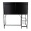 Geo Tier Contemporary Desk in Black Metal and Clear Glass by LumiSource B202P223964