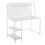 Geo Tier Contemporary Desk in White Metal and Frosted Glass by LumiSource B202P223965