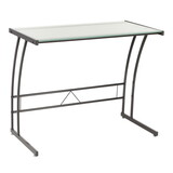 Sigma Contemporary Desk in Black Frame and White by LumiSource B202P223970