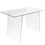 Glacier Contemporary Desk in Clear and Chrome by LumiSource B202P223971