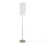 Bounty 62" Contemporary Metal Floor Lamp in Brushed Nickel with White Textured Linen Shade from Grandview Gallery by LumiSource B202P223983