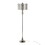 Ashland 63" Contemporary Metal Floor Lamp in Polished Nickel with Laser Cut Metal and White Linen Shade from Grandview Gallery by LumiSource B202P223988