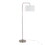 Puck 63" Contemporary Metal Floor Lamp in Brushed Nickel with White Linen Shade from Grandview Gallery by LumiSource B202P223990