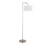 Puck 63" Contemporary Metal Floor Lamp in Brushed Nickel with White Linen Shade from Grandview Gallery by LumiSource B202P223990