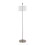 Puck 63" Contemporary Metal Floor Lamp in Brushed Nickel with White Linen Shade from Grandview Gallery by LumiSource B202P223990