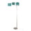 Willow Trio 84" Contemporary Metal Floor Lamp in Brushed Nickel and Turquoise Linen from Grandview Gallery by LumiSource B202P224000