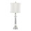 Karat 25.5" Contemporary Crystal Table Lamp in Clear K9 Crystal and Chrome Metal with White Linen Softback Shade from Grandview Gallery by LumiSource - Set of 2 B202P224010