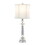 Karat 25.5" Contemporary Crystal Table Lamp in Clear K9 Crystal and Chrome Metal with White Linen Softback Shade from Grandview Gallery by LumiSource - Set of 2 B202P224010