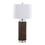 Cylinder Fluted 29.25" Contemporary Polyresin Table Lamp in Brown Lustre Polyresin, Clear K9 Crystal and White Linen Shade from Grandview Gallery by LumiSource - Set of 2 B202P224051