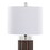 Cylinder Fluted 29.25" Contemporary Polyresin Table Lamp in Brown Lustre Polyresin, Clear K9 Crystal and White Linen Shade from Grandview Gallery by LumiSource - Set of 2 B202P224051