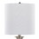 Sawyer 25" Contemporary Metal Table Lamp in Brushed Nickel with White Linen Shade and Built-in USB Port from Grandview Gallery by LumiSource - Set of 2 B202P224080