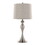 Ashland 27" Contemporary Metal Table Lamp in Brushed Nickel with Grey Textured Linen and Brushed Nickel Laser Cut Shade from Grandview Gallery by LumiSource - Set of 2 B202P224085