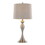 Ashland 27" Contemporary Metal Table Lamp in Brushed Nickel with Grey Textured Linen and Brushed Nickel Laser Cut Shade from Grandview Gallery by LumiSource - Set of 2 B202P224085