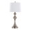 Montgomery 29" Contemporary Metal Table Lamp in Brushed Nickel with White Linen Shade and Built-in USB Port from Grandview Gallery by LumiSource - Set of 2 B202P224106