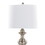 Montgomery 29" Contemporary Metal Table Lamp in Brushed Nickel with White Linen Shade and Built-in USB Port from Grandview Gallery by LumiSource - Set of 2 B202P224106